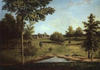 Charles Willson Peale : Landscape Looking Towards Sellers Hall from Mill Bank